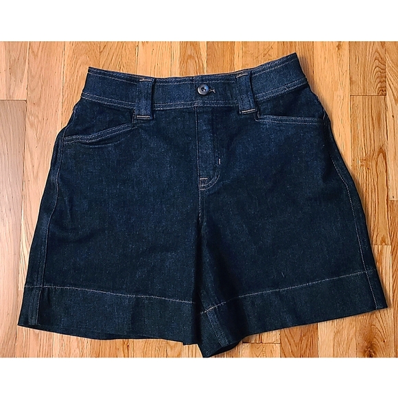 New Spanx Denim Trouser Short 6" Raw Indigo Size Small - Picture 5 of 16